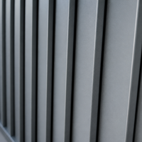 Panneaux de clôture en aluminium anti-rouille, modernes, noirs, en alliage 6063, à lattes verticales, pour la sécurité des propriétés résidentielles