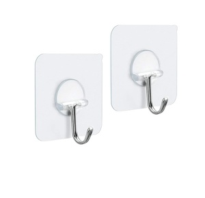 Simple Design Metal Hook Self-Adhesive Plastic Wall Hanger <b>for</b> Bathroom Kitchen Office-<b>for</b> <b>Hanging</b> <b>Clothes</b> - Product Image 1