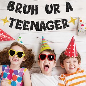 Bannière scintillante UR pour adolescents - Décoration joyeux 13e <span class=keywords><strong>anniversaire</strong></span> pour garçons et filles, bannière décorative pour 13e <span class=keywords><strong>anniversaire</strong></span> pour les 13 ans - Product Image 3