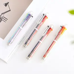 Simple And Cheap Price Promotion Plastic Six Color Ball Point Pen