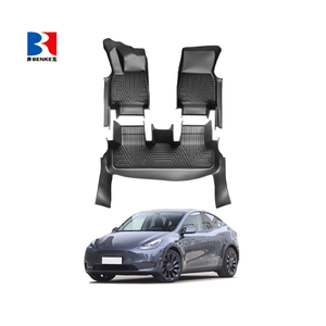 Tapis de sol de voiture 5D en caoutchouc TPE écologique, antidérapant et imperméable, sur mesure, 3 pièces pour TESLA Model Y 2019+ - Product Image 3