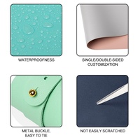 Tapis de bureau en cuir PU grand format OEM, tapis de souris de jeu étendu, antidérapant, imperméable, double face, tailles personnalisables