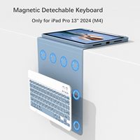 Étui pour tablette iPad 10.2/10.5 & Air3 - Anti-rayures, design fin et léger, clavier rétroéclairé, support magnétique pour stylet, sans fil