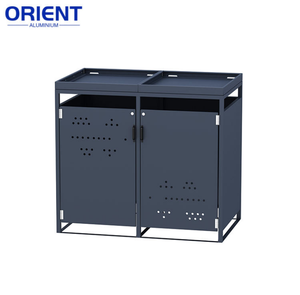 <span class=keywords><strong>Abri</strong></span> pour poubelle à roulettes en aluminium à 2 portes - <span class=keywords><strong>Abri</strong></span> <span class=keywords><strong>de</strong></span> rangement pour poubelle <span class=keywords><strong>de</strong></span> jardin <span class=keywords><strong>de</strong></span> haute qualité - Product Image 4