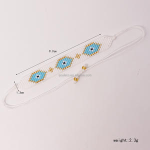 2025 hecho a mano trenzado ajustable Bohemia tema multicolor Miyuki cuentas de semillas de vidrio pulseras de ojo <span class=keywords><strong>del</strong></span> <span class=keywords><strong>diablo</strong></span> para mujeres - Product Image 4