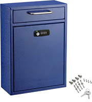 Boîte en métal blanc durable au design moderne pour extérieur, avec système de verrouillage sécurisé, pour boîte aux lettres commerciale et poste.