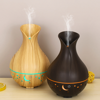 Diffuseur d'huiles essentielles USB, diffuseur d'arômes, 7 couleurs LED, parfum, lumière, grain de bois, humidificateur, diffuseur d'arômes