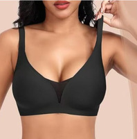 Sous-vêtement une pièce sans couture grande taille pour femme avec coussinet de poitrine fixe sans fil confort soutien-gorge Push up Sexy