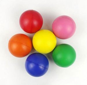 Balles anti-stress promotionnelles en mousse PU personnalisables de 60 mm de diamètre avec base en nylon pour soulagement des tensions - Product Image 2