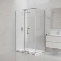 Cabine de douche pliante avec porte en verre trempé, cadre en alliage d'aluminium pour hôtel, appartement, salle de sport - Design moderne avec cadre