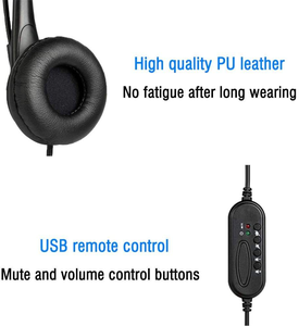 <span class=keywords><strong>Casque</strong></span> de centre d'appel stéréo filaire le plus vendu avec microphone mono pour casques téléphoniques USB écouteurs de <span class=keywords><strong>musique</strong></span> d'ordinateur - Product Image 4