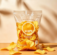 Sacs d'emballage pour chips en plastique avec impression personnalisée du logo, en aluminium laminé, de qualité alimentaire, avec fermeture arrière