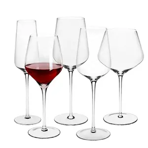 Large Capacity Goblet Custom Laser LOGO Burgundy Crystal Glass Red Wine Glass Potbelly Bordeaux White Wine Glass