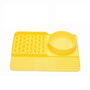 Tapis interactif pour animaux <span class=keywords><strong>de</strong></span> compagnie à 5 compartiments, motif <span class=keywords><strong>beurre</strong></span>, yaourt, <span class=keywords><strong>cacahuète</strong></span>, avec gamelle d'eau en acier inoxydable - Product Image 3