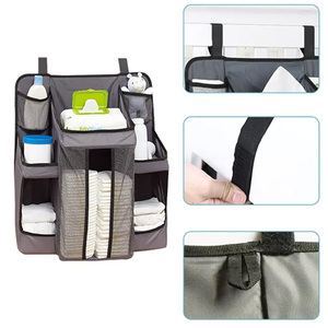 Gran oferta organizador portátil para guardería, gran capacidad, duradero, colgante, pañal para bebé, Caddy, bolsa de pañales para mamá para bebé recién nacido - Product Image 4