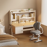 Ensemble table et chaise réglables pour enfants XC120-SSHY, avec manivelle manuelle, pour chambre d'enfant, bureau à domicile, avec rangement