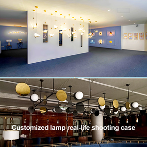 โคมไฟระย้าแก้วทรงกลม LED โคมไฟระย้าแก้วสำหรับวิลล่าร้านอาหาร - Product Image 2