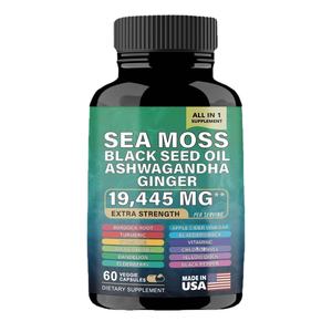 Cápsulas de Musgo Marino (Algas Marinas) Más Vendidas de Amazon, 60 Cápsulas - Mejora la Densidad Ósea, Aceite de Semillas Negras, Ashwagandha, Jengibre - Product Image 5