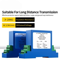 Transmetteur de courant 35 mm sur rail DIN AC/DC 1A/5A/10A/15A, capteur 4-20 mA, convertisseur d'isolation de signal de courant RS485