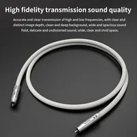 Cable Coaxial XS-Audio de Plata Pura de 75Ω con Conector de Rodio, Salida de Cable SPDIF, Decodificación Digital, Amplificador de TV