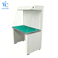 Meja Kerja Laminar Hood Anti-statis Bebas Debu Bersertifikasi CE ISO5 Kelas 100 Horizontal Flow Clean Bench untuk Satu Orang