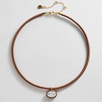 Nouveau collier en acier inoxydable géométrique avec zircon coloré, bijoux de mode pour femmes, plaqué or 18 carats sous vide