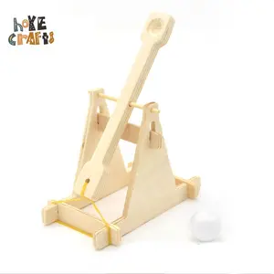 Wooden Miniature Tabletop Desktop Warfare Kit Catapult Trebuchet Toy