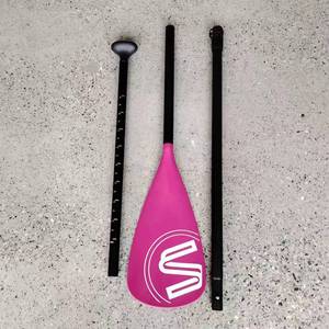 Pagaie de surf <span class=keywords><strong>SUP</strong></span> portable en alliage d'aluminium détachable à trois sections à tête unique Double rainure Anti-rotation - Product Image 2