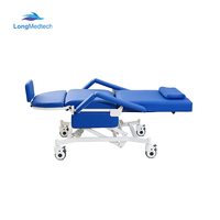 Chaise de donneur de prélèvement de sang patient multifonction utilisée à hauteur réglable électrique chaise de traitement de dialyse