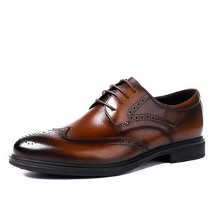 Zapatos Oxford Formales de Negocios para Hombre, Nuevos, de Cuero Genuino Británico, Talla Grande, Cerrados, Sin Cordones, para Otoño, Boda, Transpirables y Ligeros - Product Image 6