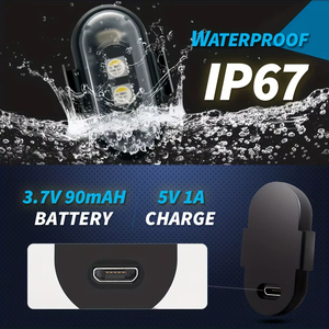 Đèn <span class=keywords><strong>LED</strong></span> 8 màu chống nước Đèn nhấp nháy Điều khiển từ xa không dây Đèn cảnh báo khẩn cấp Đèn chống va chạm Phụ kiện đèn xe - Product Image 6