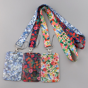 Flower Series Promotional Lanyard Badge Holder Neck Strap for Mobile Phone Key Chain Card-Fashionable Gift
