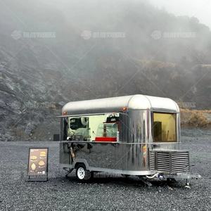 รถขายอาหารเคลื่อนที่อเนกประสงค์กลางแจ้ง ทำจากสแตนเลส สำหรับขายอาหารจานด่วน ไอศกรีม ขนมขบเคี้ยว และมันฝรั่งทอด - Product Image 3