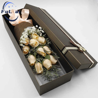 Vente en gros Boîte à fleurs en papier avec logo et roses de luxe pour la fête des mères
