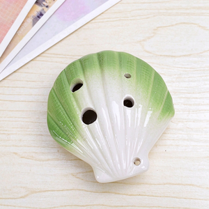 Mini Ocarina en forme de coquillage, 6 trous, en céramique brillante dégradée, instrument de musique pour enfants et apprenants de musique - Product Image 2