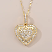 Collier pendentif cœur pour femme, plaqué or, argent et rhodium, en laiton et zircon, avec chaîne torsadée, bijoux hip-hop en forme de cœur