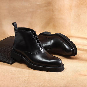 Gran Promoción 2025: Botas Chelsea Clásicas de Cuero Genuino Impermeables para Hombre, Estilo Británico de Caña Alta, Brillantes y Elegantes - Product Image 3