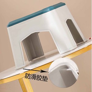 Shoe changing <b>stool</b> for entryway, low <b>stool</b> for home use, children's <b>stool</b>, <b>plastic</b> toilet step <b>stool</b>, small chair with backrest - Product Image 1