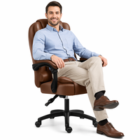 Vente en Gros de Mobilier de Bureau d'Intérieur : Fauteuil de Bureau de Direction Haut Dossier en Cuir PU, Pivotant et Luxueux