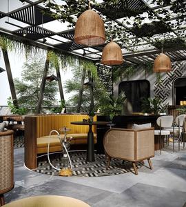 Muebles Modernos para Cafetería y Bar al por <span class=keywords><strong>Mayor</strong></span>, Sofá Modular en Forma de S para Área de Espera, Juego de Mesa y Sillas para Restaurante - Product Image 3