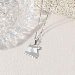 Egipto árabe Islam musulmán Ayatul Kursi impermeable chapado en oro de acero inoxidable joyería de moda collares para hombres mujeres al por mayor - Product Image 3