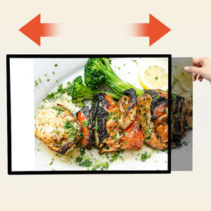 tempered glass front aluminum <b>frame</b> ultra slim wall or desktop wall plug a4 a3 <b>a2</b> <b>a1</b> menu board led poster display - Product Image 4