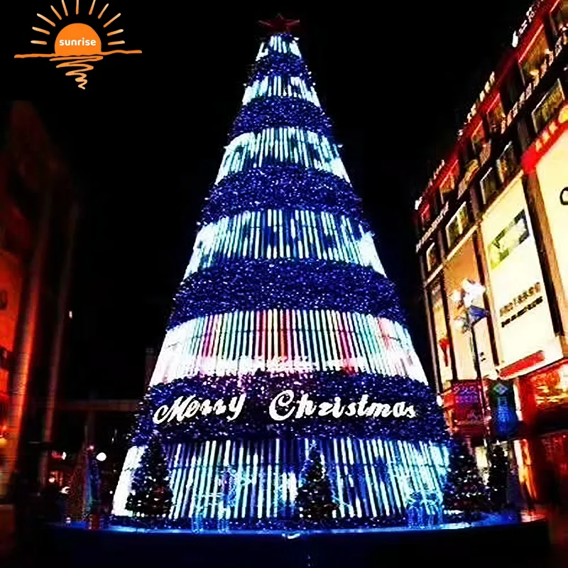 2023 Giant LED Light PVC Artificial Christmas Tree Commercial Giant 16ft 20ft 30ft 40ft luxurious big large christ