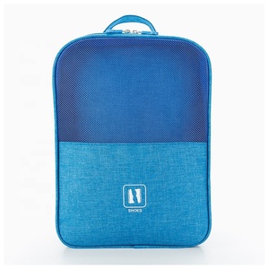 Respetuoso del medio ambiente de la zapatilla de deporte bolsa portátil impermeable a prueba de polvo de malla de ahorro de espacio de almacenamiento de titular de colgando organizador de zapatos - Product Image 4