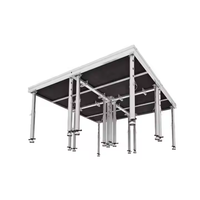Scène portable à emboîtement de 4 pi x 8 pi, hauteur de 24 à 40 pouces, jusqu'à 750 kg, plateforme pour les concerts scolaires, les restaurants, les mariages
