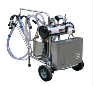 Máquina de Ordeño de Vacas con Aspiradora de un Solo Cubo, Eléctrica, de Acero Inoxidable, Portátil, para Granjas Lecheras, con Pulsador - Product Image 6