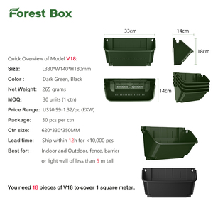 Maceta de Jardín Grande de Plástico Ecológica, Maceta Colgante de Pared para Exteriores, Maceta Vertical Apilable para Interiores, Serie GARDEN - Product Image 5