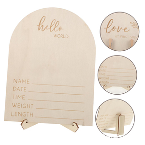 Placa Conmemorativa de Madera <span class=keywords><strong>para</strong></span> Fotos de Bebés, Soporte de Almacenamiento de Hitos del Recién Nacido, Marco de Fotos de Doble Cara <span class=keywords><strong>para</strong></span> Bebés, Soporte de Exhibición <span class=keywords><strong>para</strong></span> 100 Días de Vida del Bebé - Product Image 4