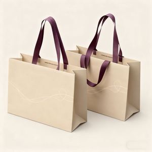 Bolsa de Papel Kraft Personalizada para Envasado de Alimentos, Materiales Reciclados Impresos en Offset, Superficie de Impresión Serigráfica para Manualidades y Promoción - Product Image 1