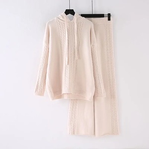 Ensemble de pyjama en cachemire pour femmes, <span class=keywords><strong>pantalon</strong></span> et pull, avec pull en cachemire, pull à capuche - Product Image 5
